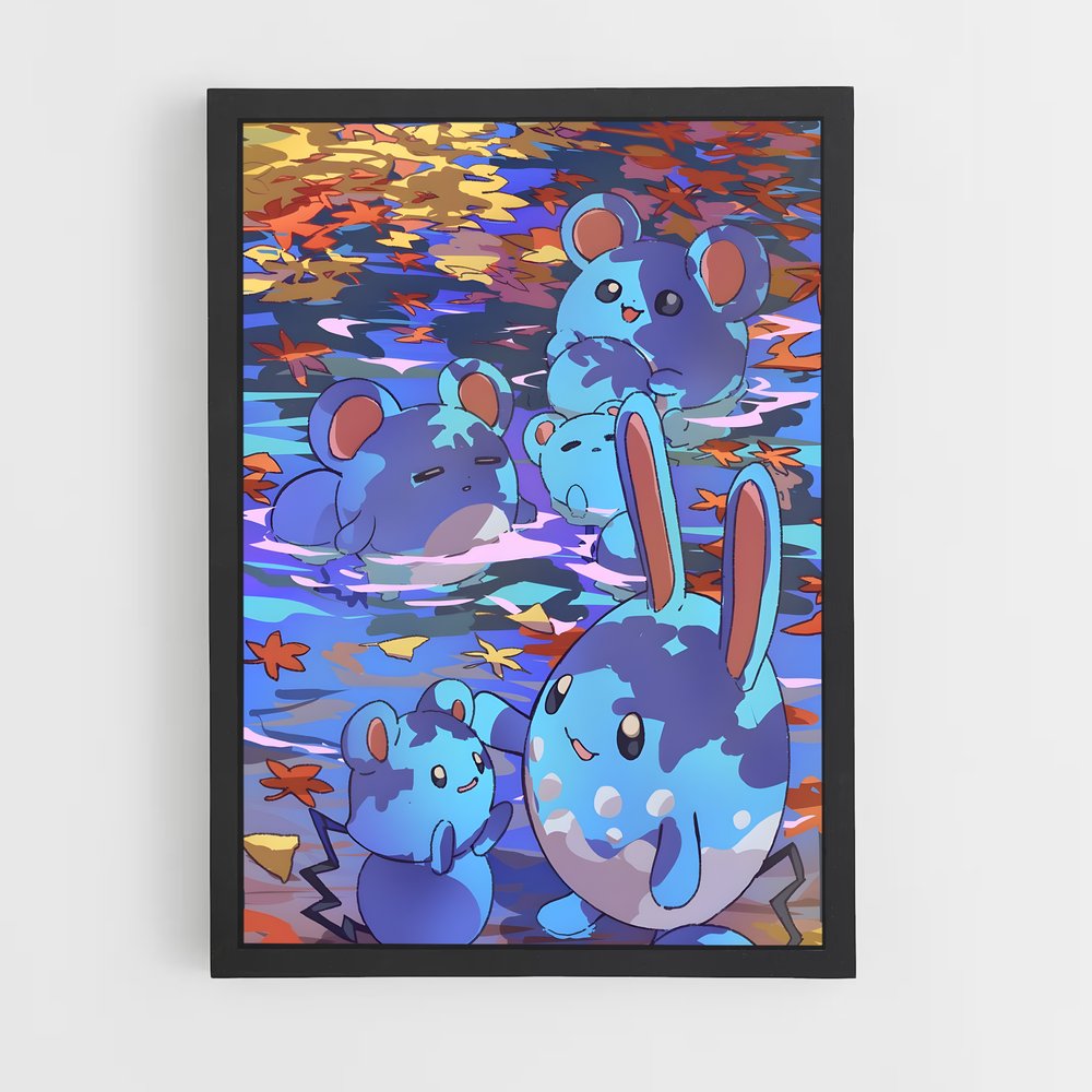 Poster Marill Mystique – affiche Pokemon (vue 2)