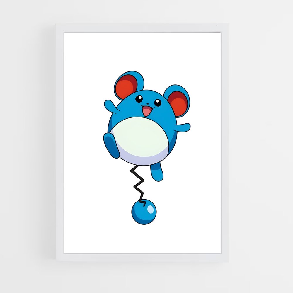 Poster Marill illumine – affiche Pokemon (vue 3)