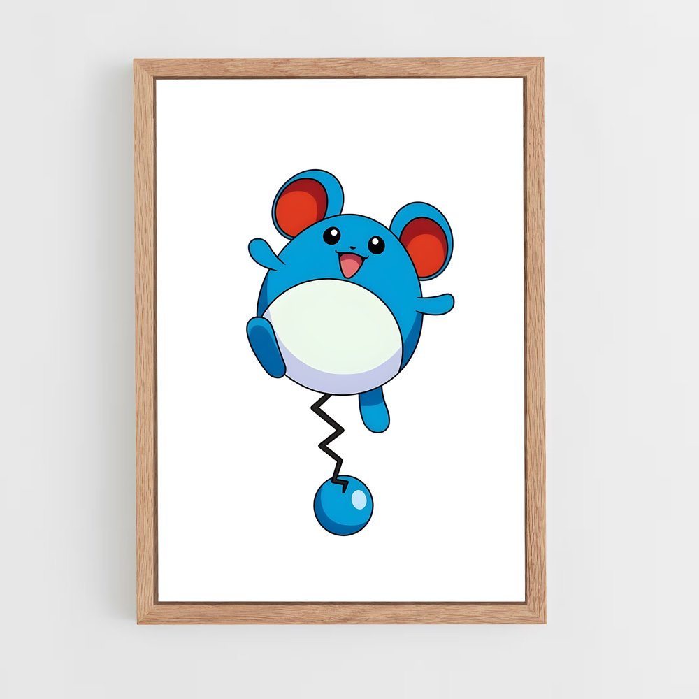 Poster Marill illumine – affiche Pokemon (vue 4)