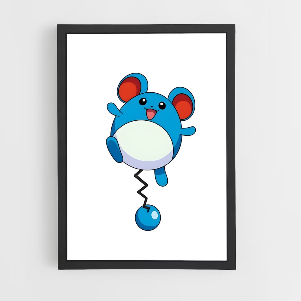 Poster Marill illumine – affiche Pokemon (vue 2)