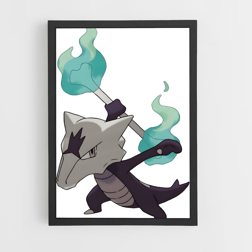 Poster Loup Émeraude – affiche Pokemon (vue 2)