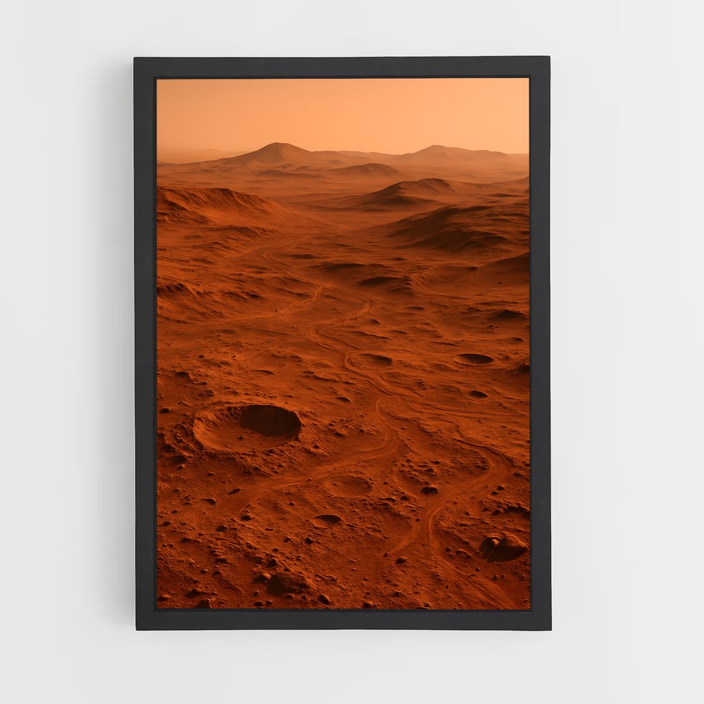 Poster Mars Éblouissant – affiche Système solaire (vue 2)
