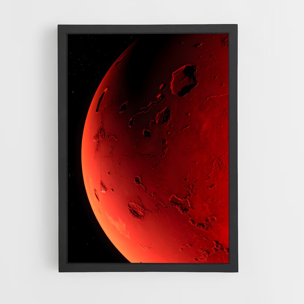 Poster magnifique Mars – affiche Système solaire (vue 2)