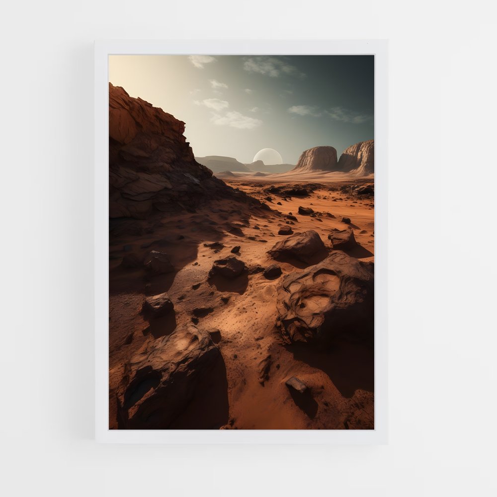 Poster Mars Radieux – affiche Système solaire (vue 3)