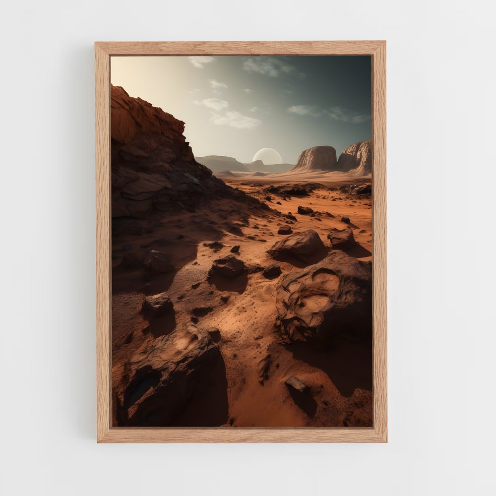 Poster Mars Radieux – affiche Système solaire (vue 4)