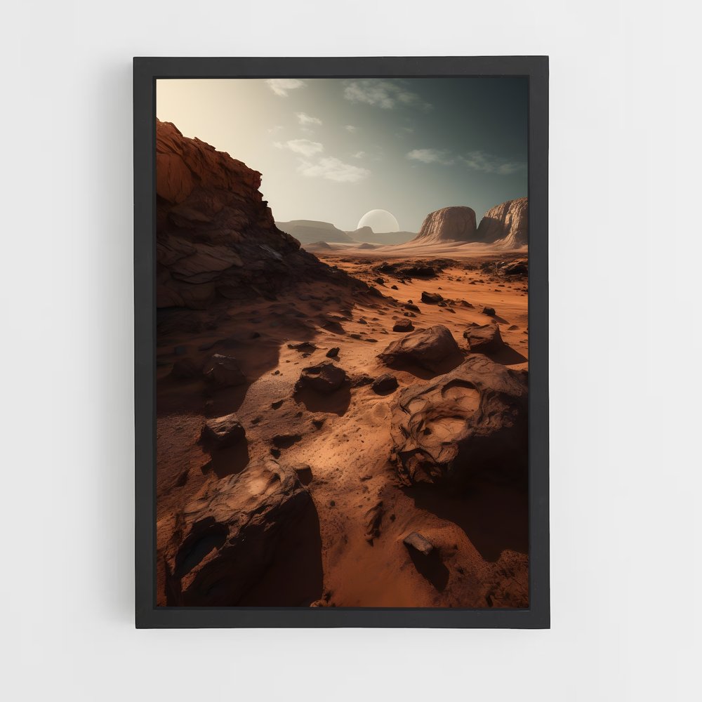 Poster Mars Radieux – affiche Système solaire (vue 2)
