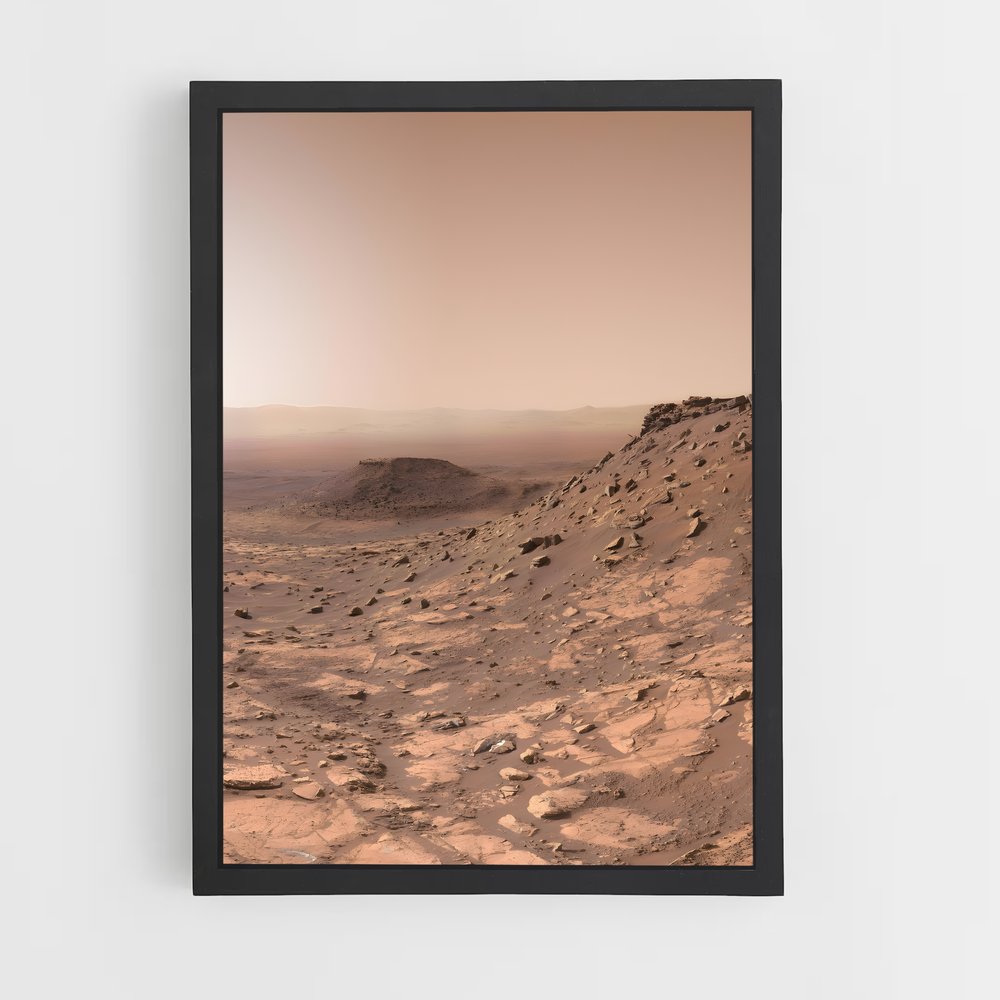Poster Surface Martienne – affiche Système solaire (vue 2)