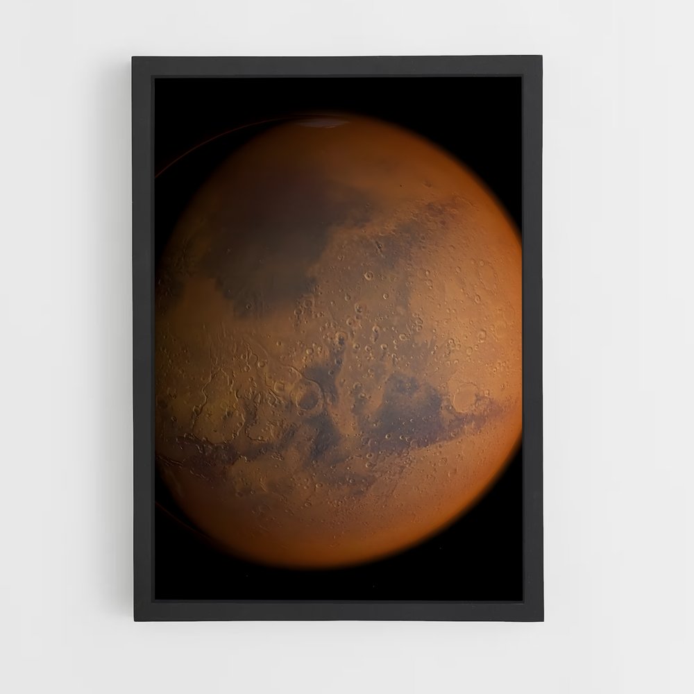Poster Mars Écarlate – affiche Système solaire (vue 2)
