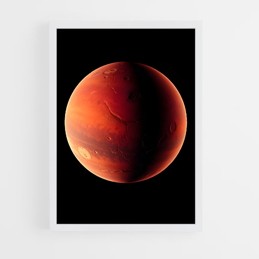Poster Rouge Martien – affiche Système solaire (vue 3)