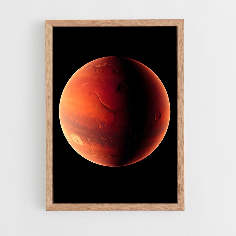 Poster Rouge Martien – affiche Système solaire (vue 4)