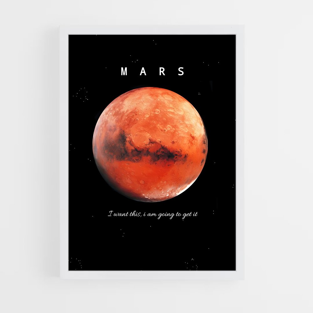 Poster Titan de Mars – affiche Système solaire (vue 3)