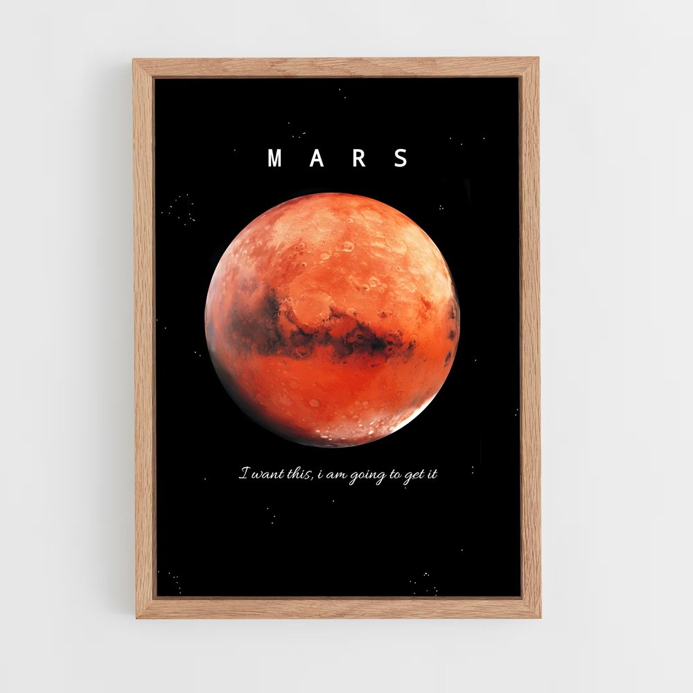 Poster Titan de Mars – affiche Système solaire (vue 4)