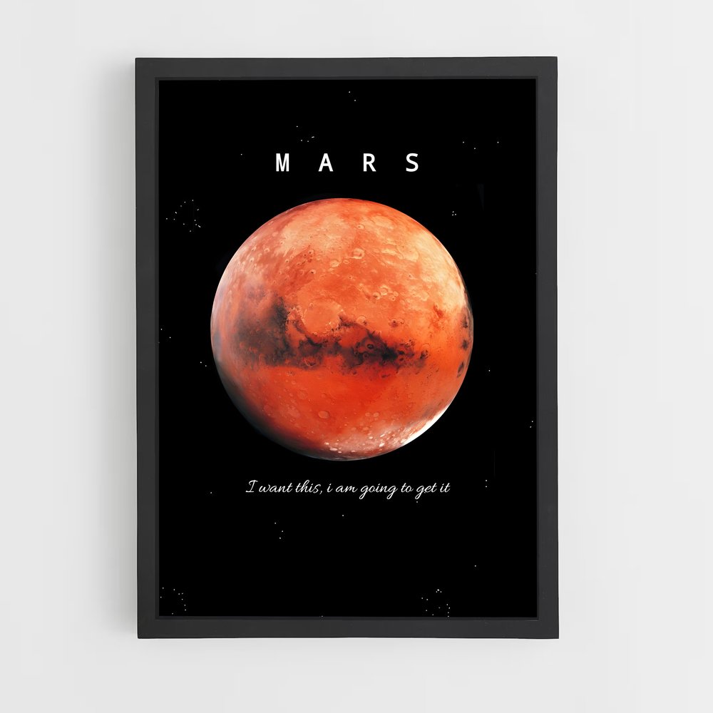 Poster Titan de Mars – affiche Système solaire (vue 2)