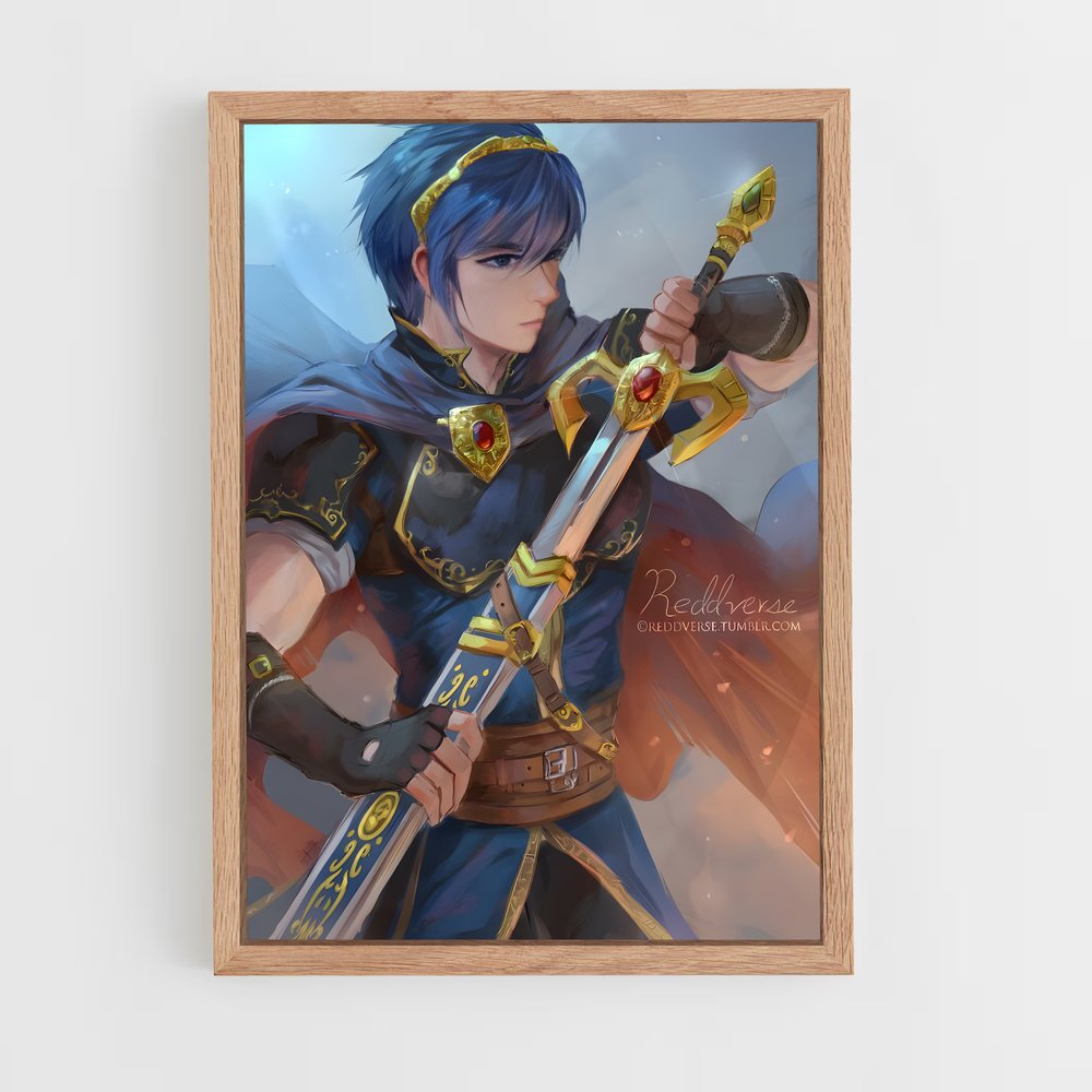 Poster L'Épée Azure – affiche Super Smash Bros (vue 4)