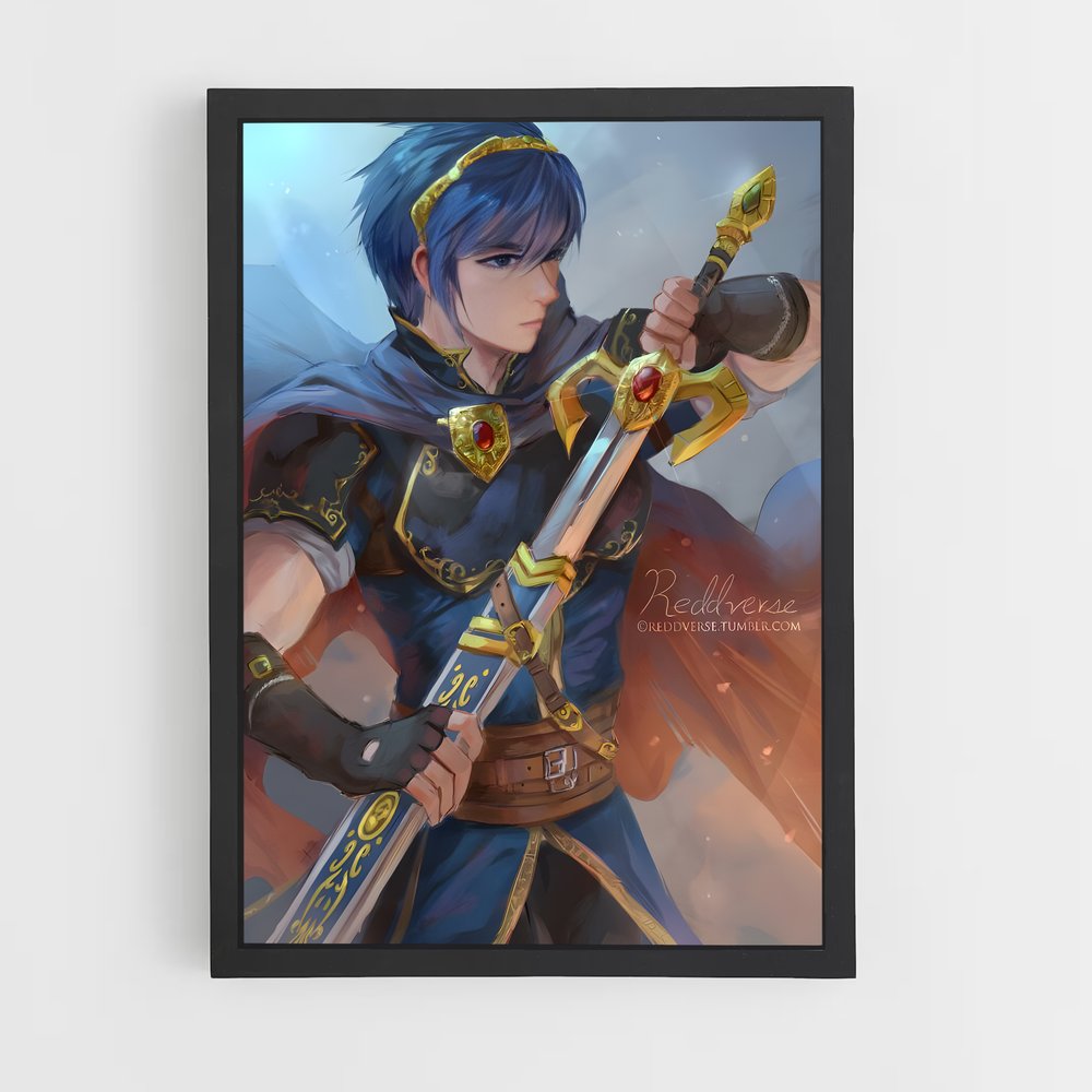 Poster L'Épée Azure – affiche Super Smash Bros (vue 2)