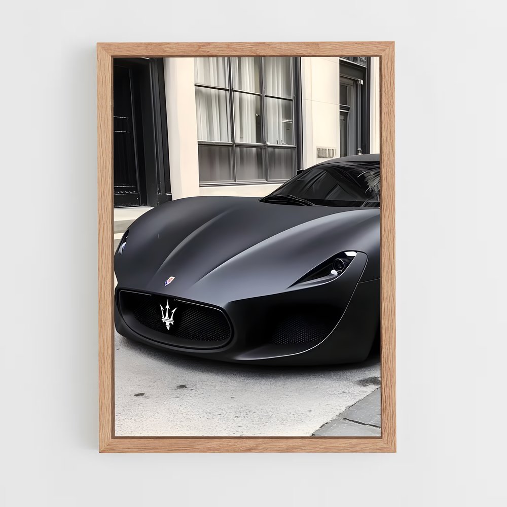 Poster Maserati Noir (vue 4)