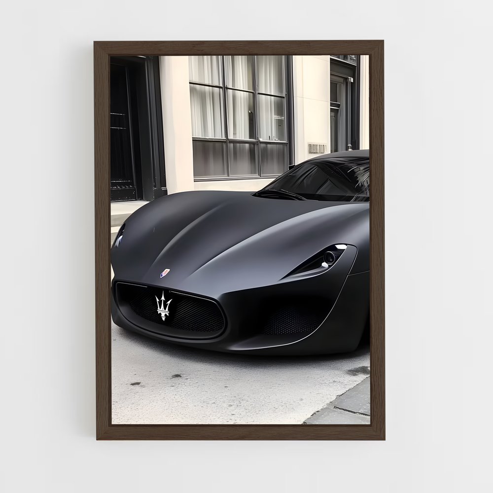 Poster Maserati Noir (vue 5)