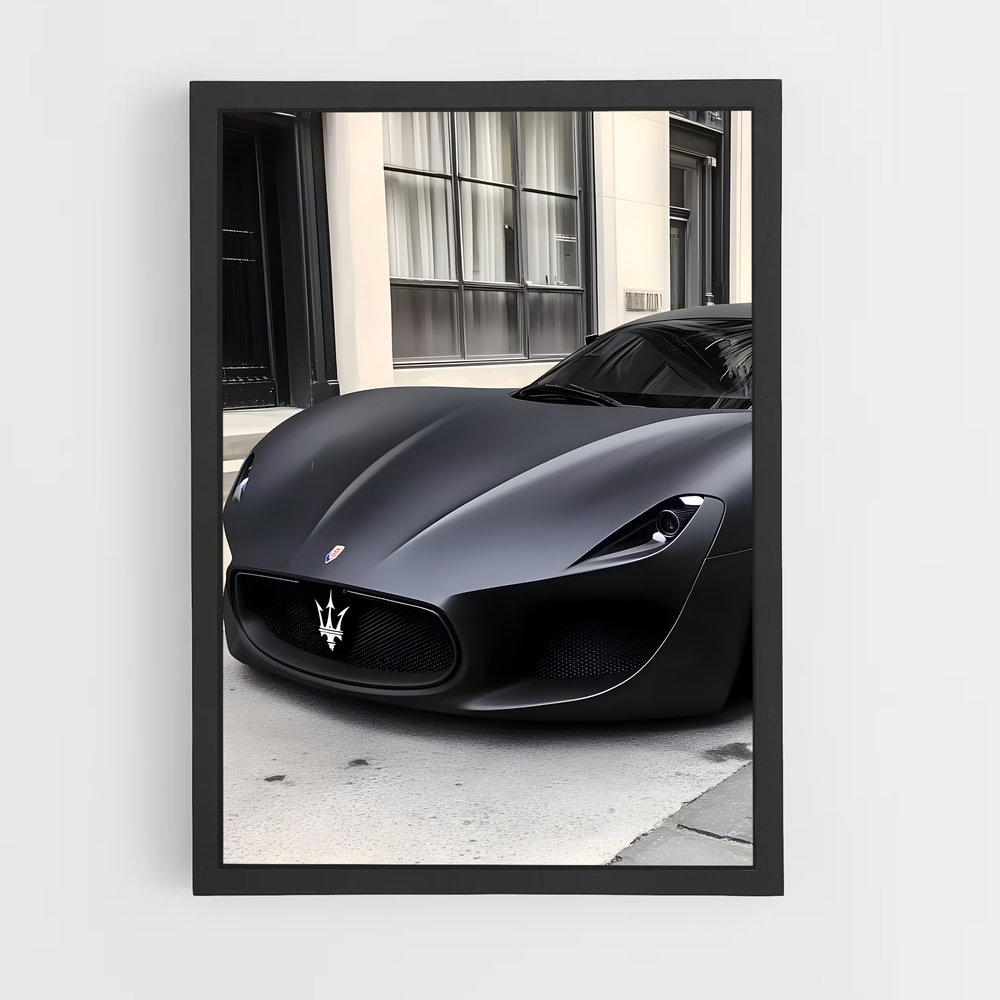 Poster Maserati Noir (vue 2)