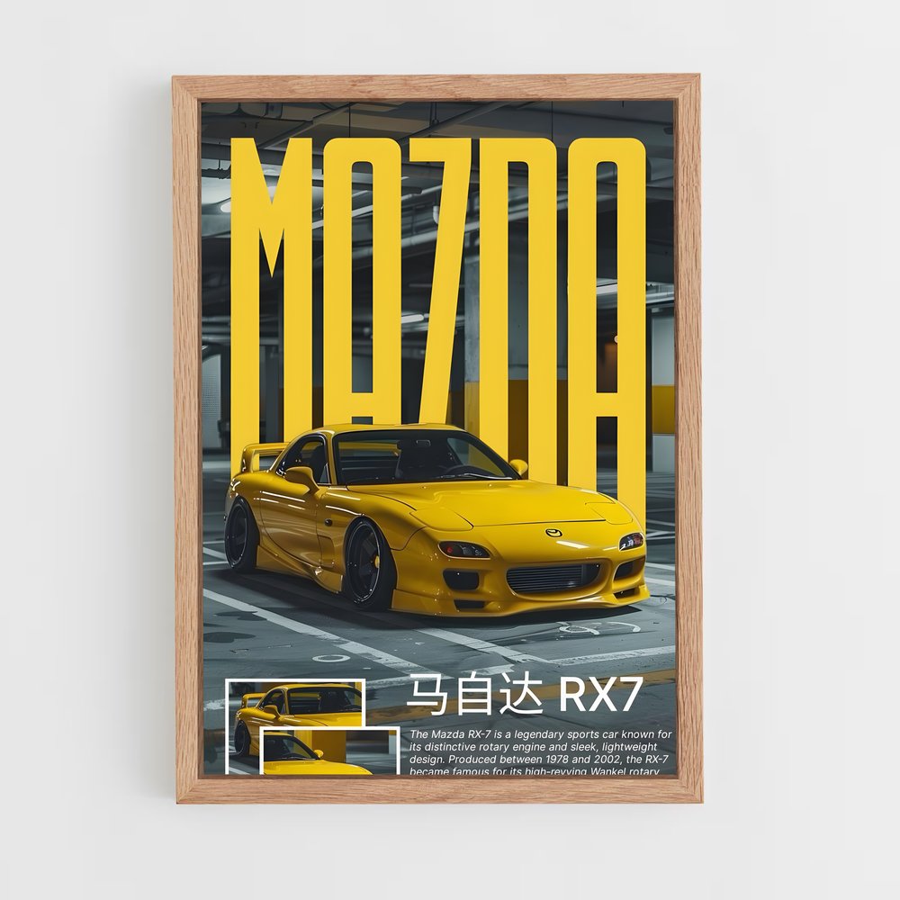 Poster Mazda en Jaune (vue 4)