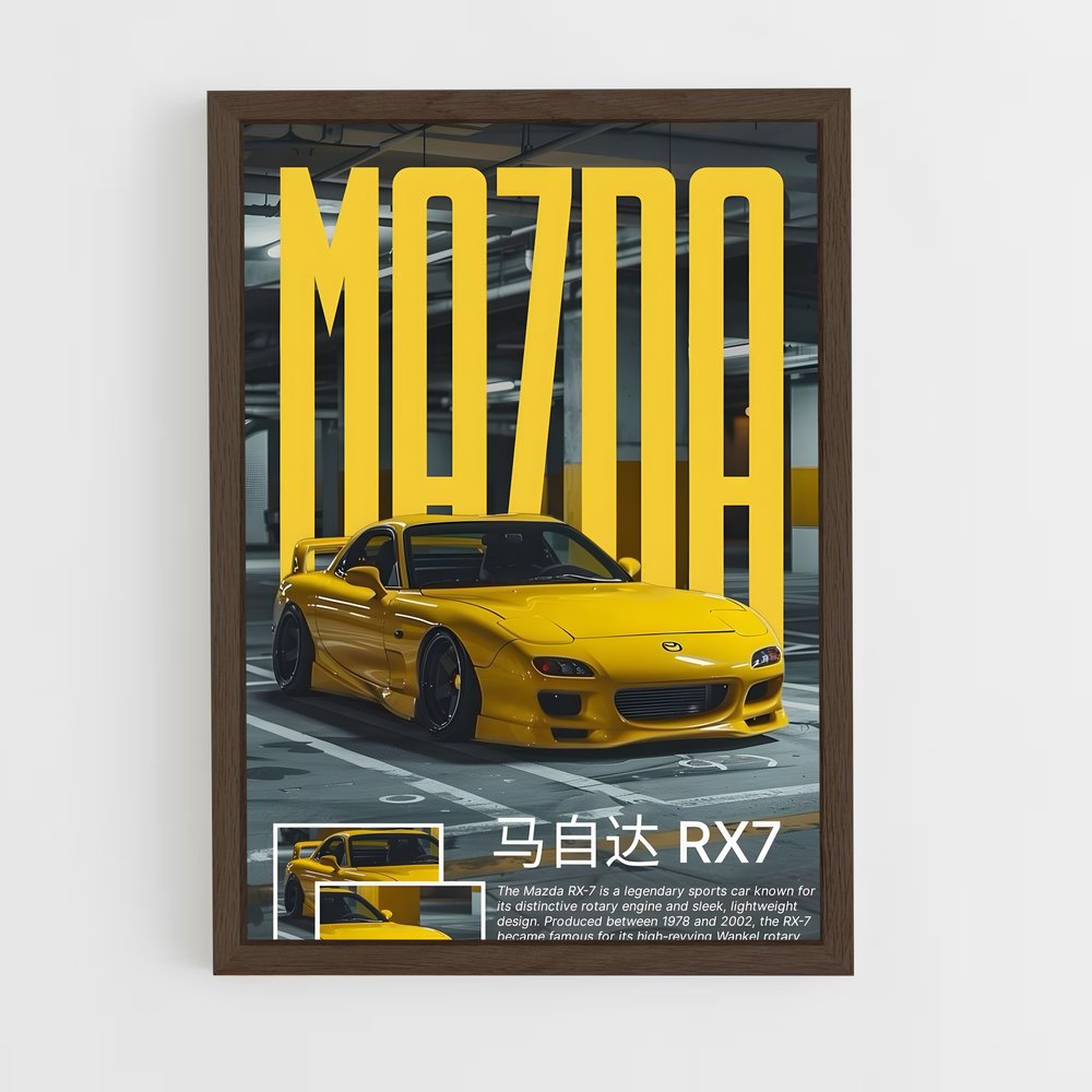 Poster Mazda en Jaune (vue 5)