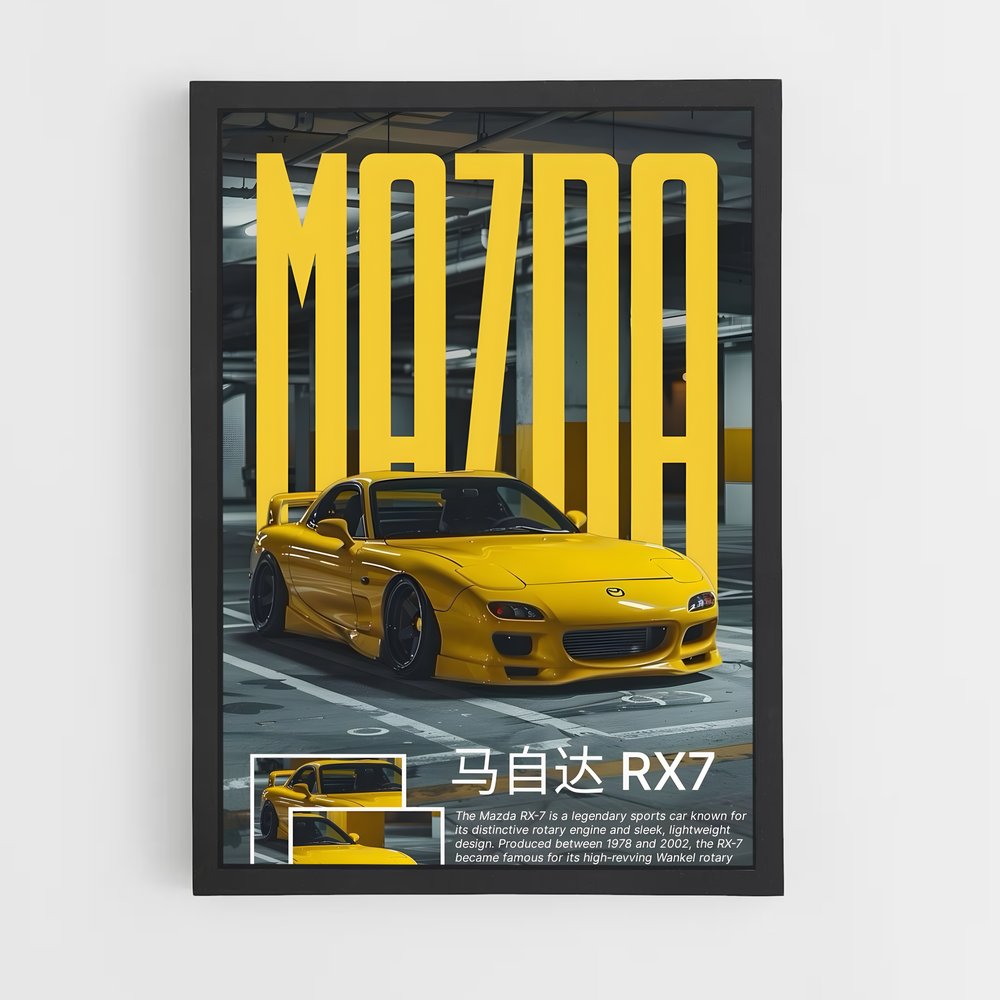 Poster Mazda en Jaune (vue 2)