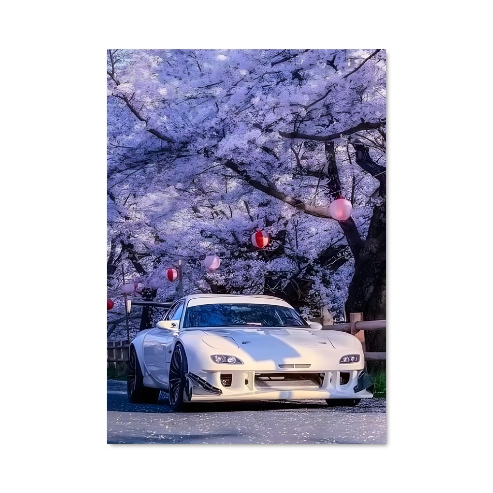 Poster Mazda sous le Cerisier