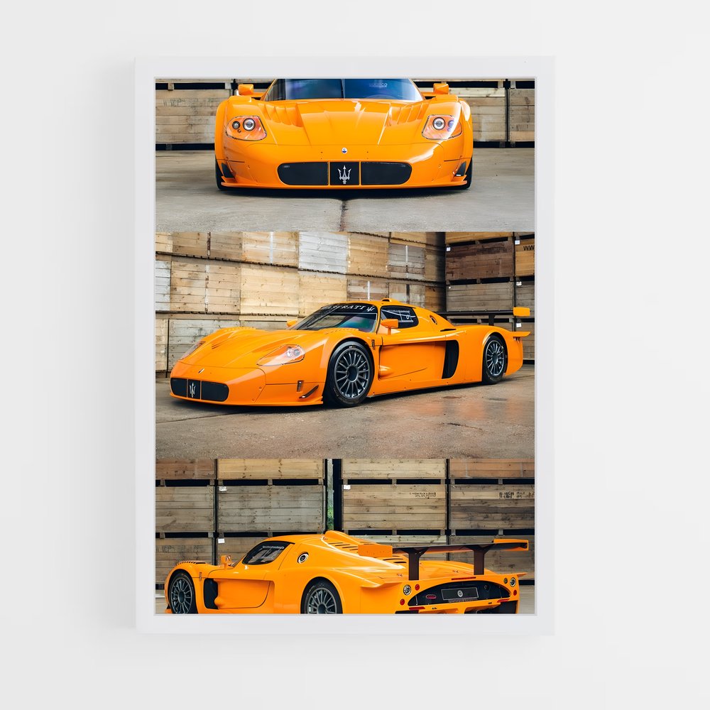 Poster Vitesse de style – affiche Maserati (vue 3)