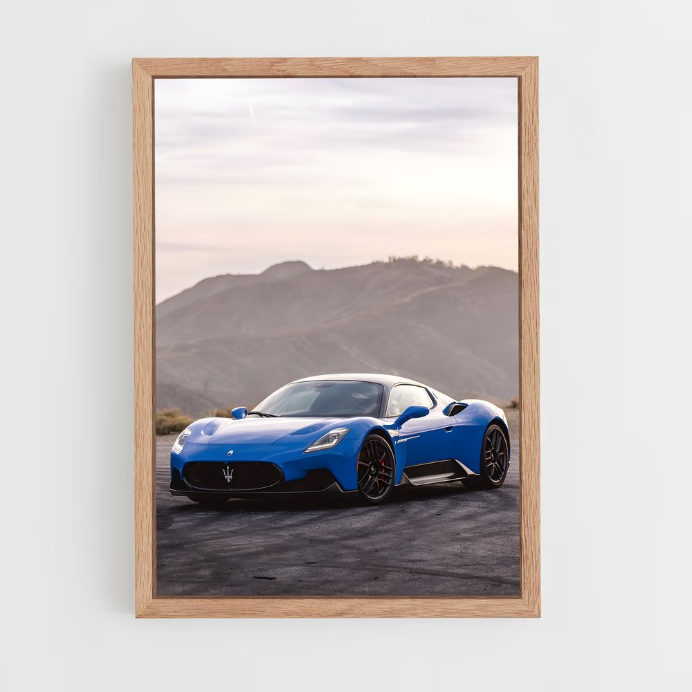 Poster Ferrari Bleu – affiche Maserati (vue 4)