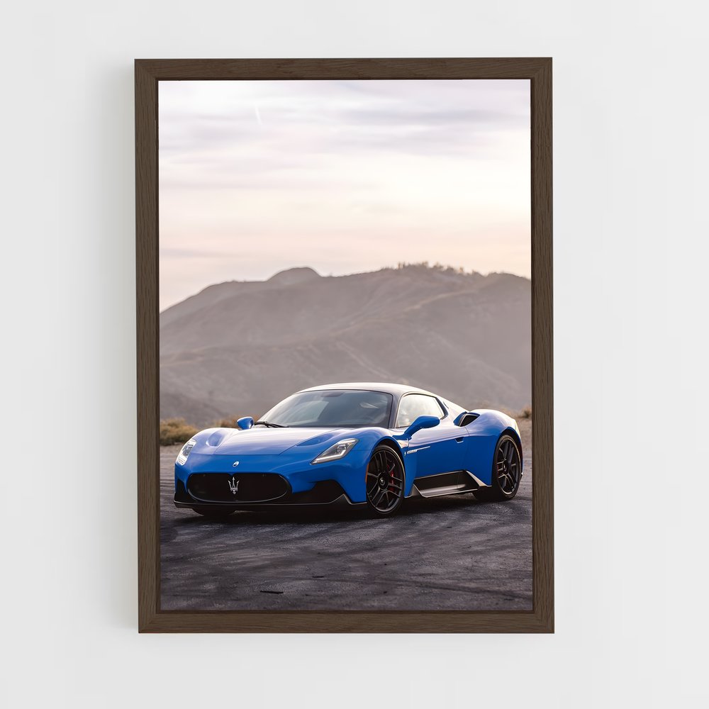 Poster Ferrari Bleu – affiche Maserati (vue 5)
