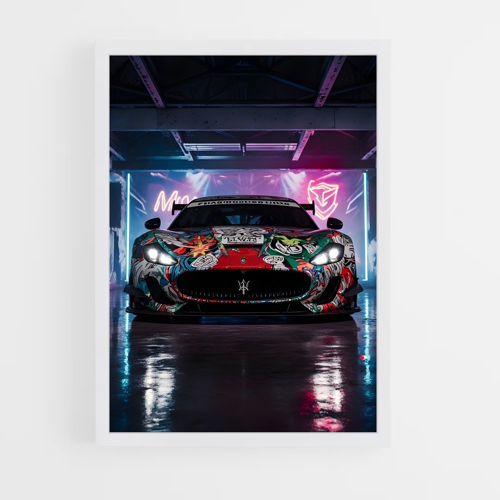 Poster rythme couleurs – affiche Maserati (vue 3)