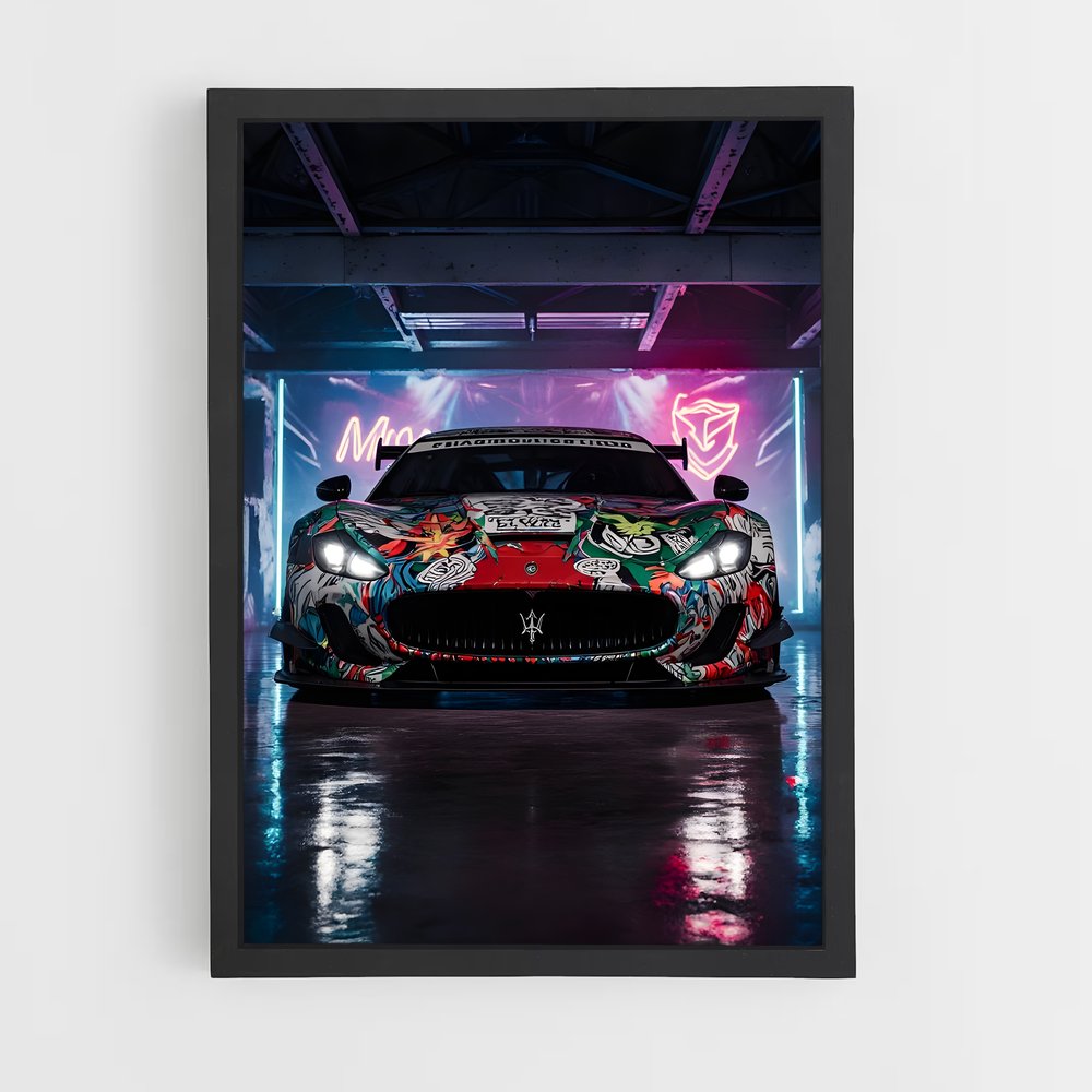 Poster rythme couleurs – affiche Maserati (vue 2)