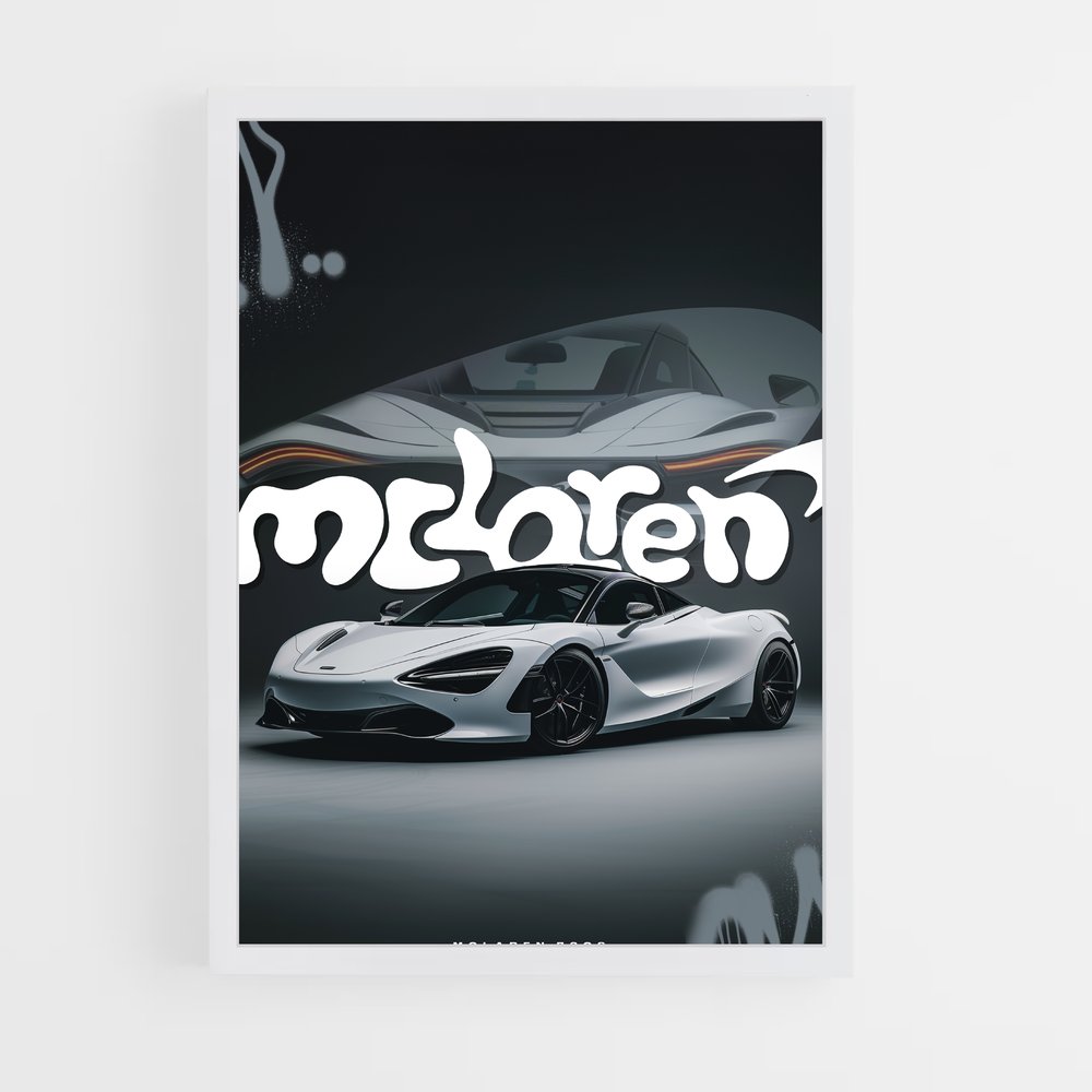 Poster White Lightning – affiche Mclaren (vue 3)