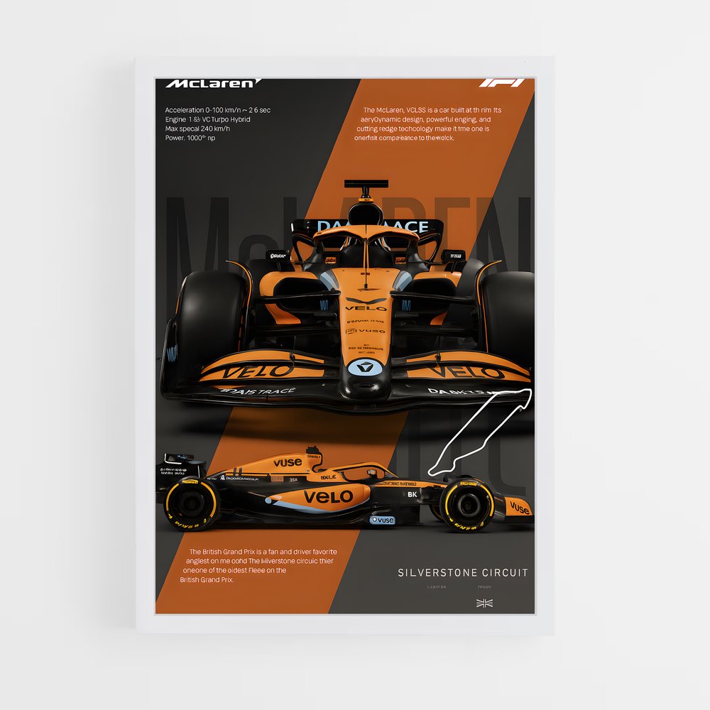 Poster Arc-en-Ciel McLaren (vue 3)
