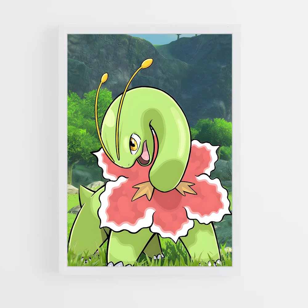 Poster Meganium dans les Prairies – affiche Pokemon (vue 3)