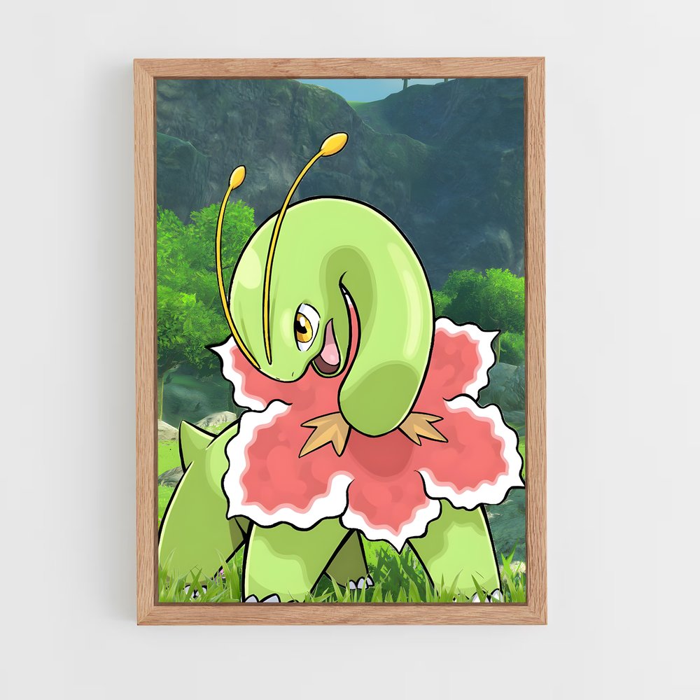 Poster Meganium dans les Prairies – affiche Pokemon (vue 4)