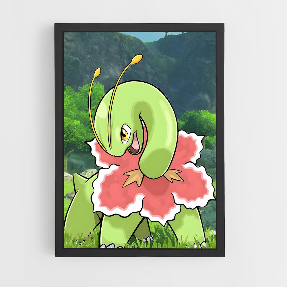 Poster Meganium dans les Prairies – affiche Pokemon (vue 2)