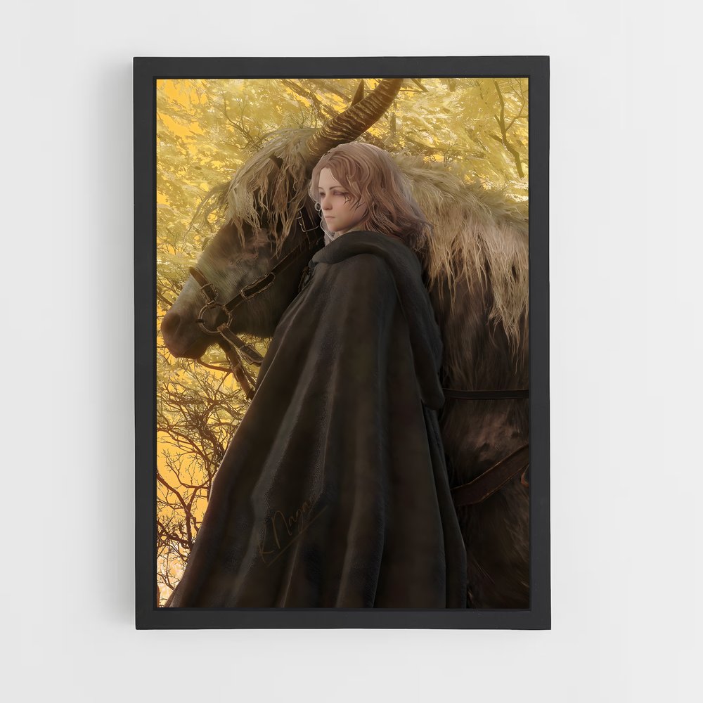 Poster La Cavalière Sombre – affiche Elden Ring (vue 2)