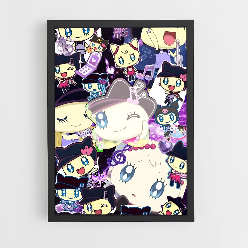 Poster Chats Nocturnes – affiche Tamagotchi (vue 2)