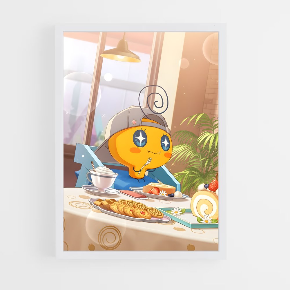 Poster Banquet Cartoon – affiche Tamagotchi (vue 3)