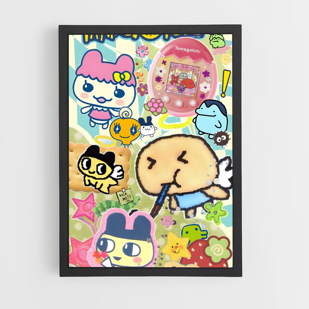 Poster Memetchi Mania – affiche Tamagotchi (vue 2)
