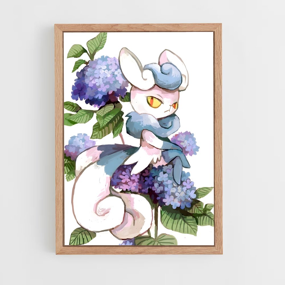 Poster Fleur de Miaulement – affiche Pokemon (vue 4)