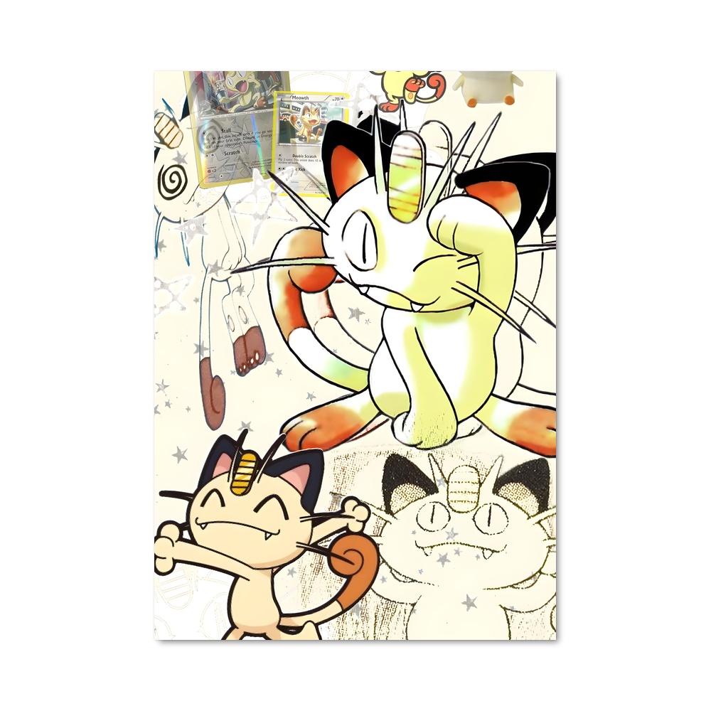 Poster Meowth D'un – affiche Pokemon