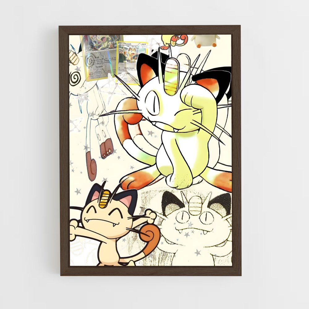 Poster Meowth D'un – affiche Pokemon (vue 5)