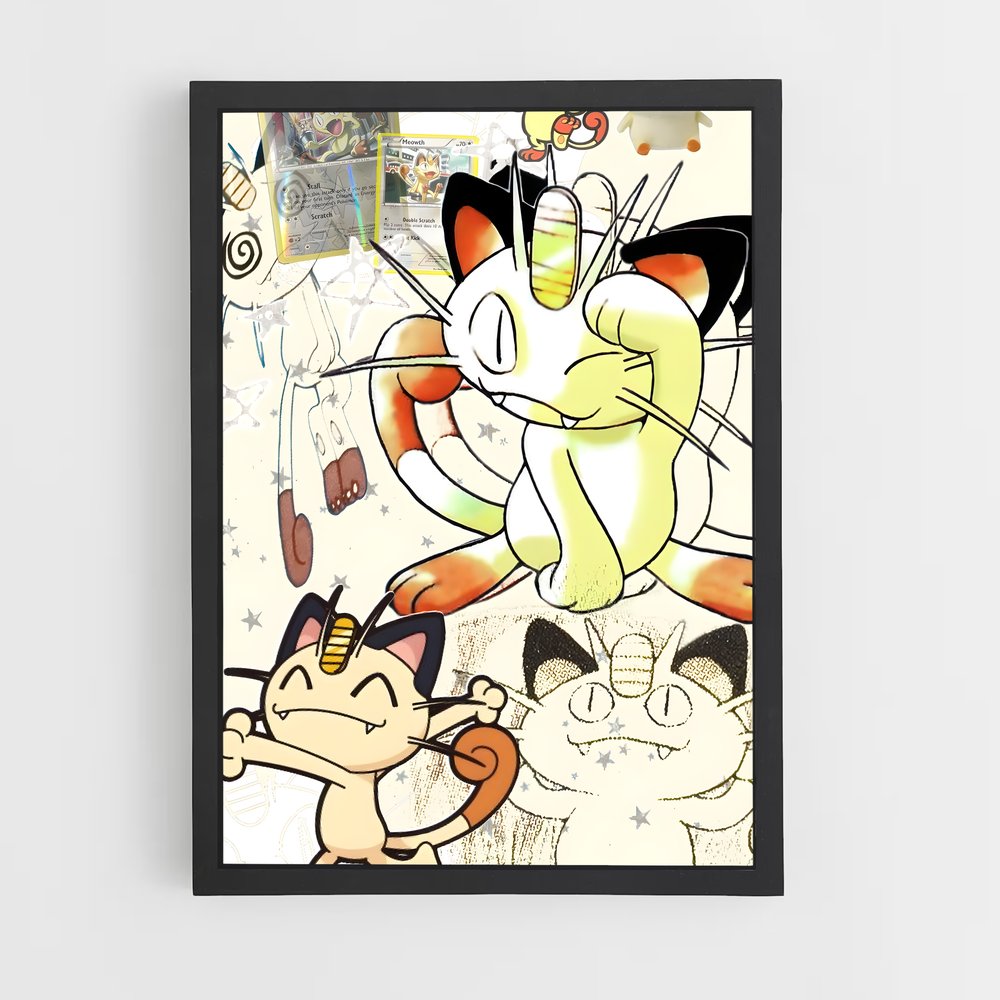 Poster Meowth D'un – affiche Pokemon (vue 2)
