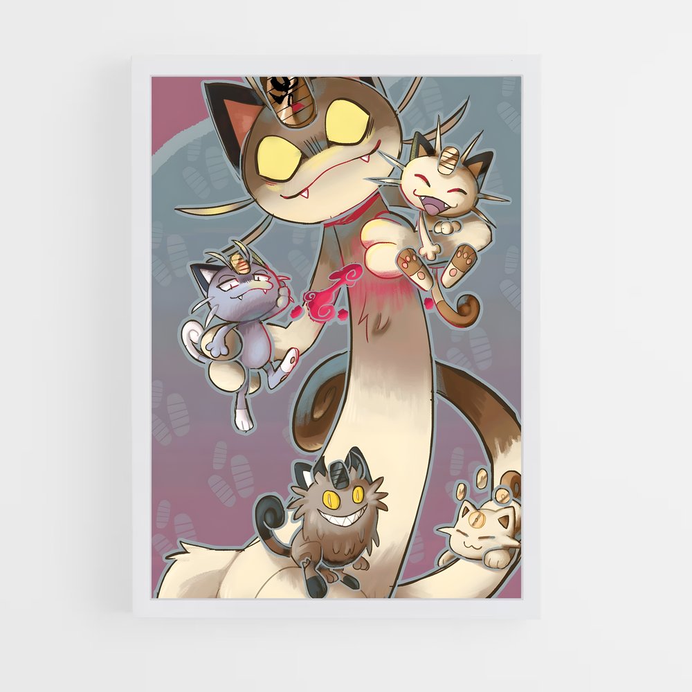 Poster Les Yeux du Chat – affiche Pokemon (vue 3)