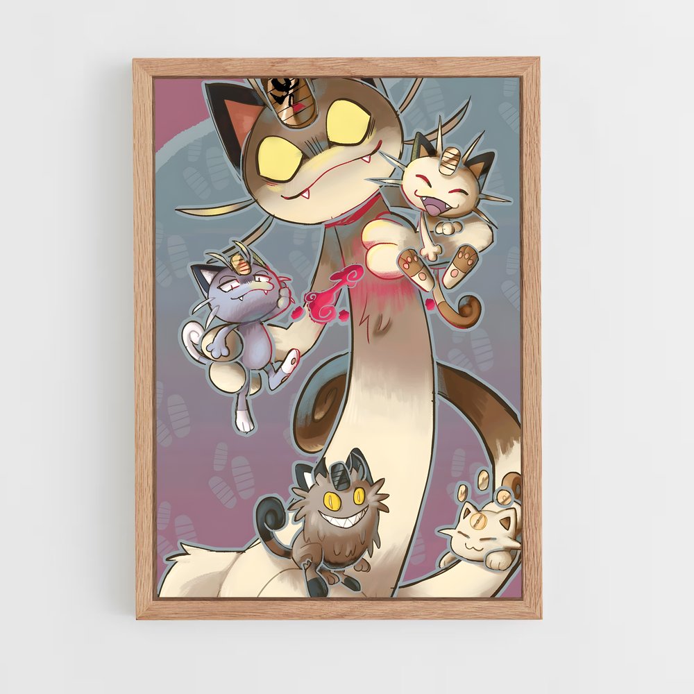 Poster Les Yeux du Chat – affiche Pokemon (vue 4)