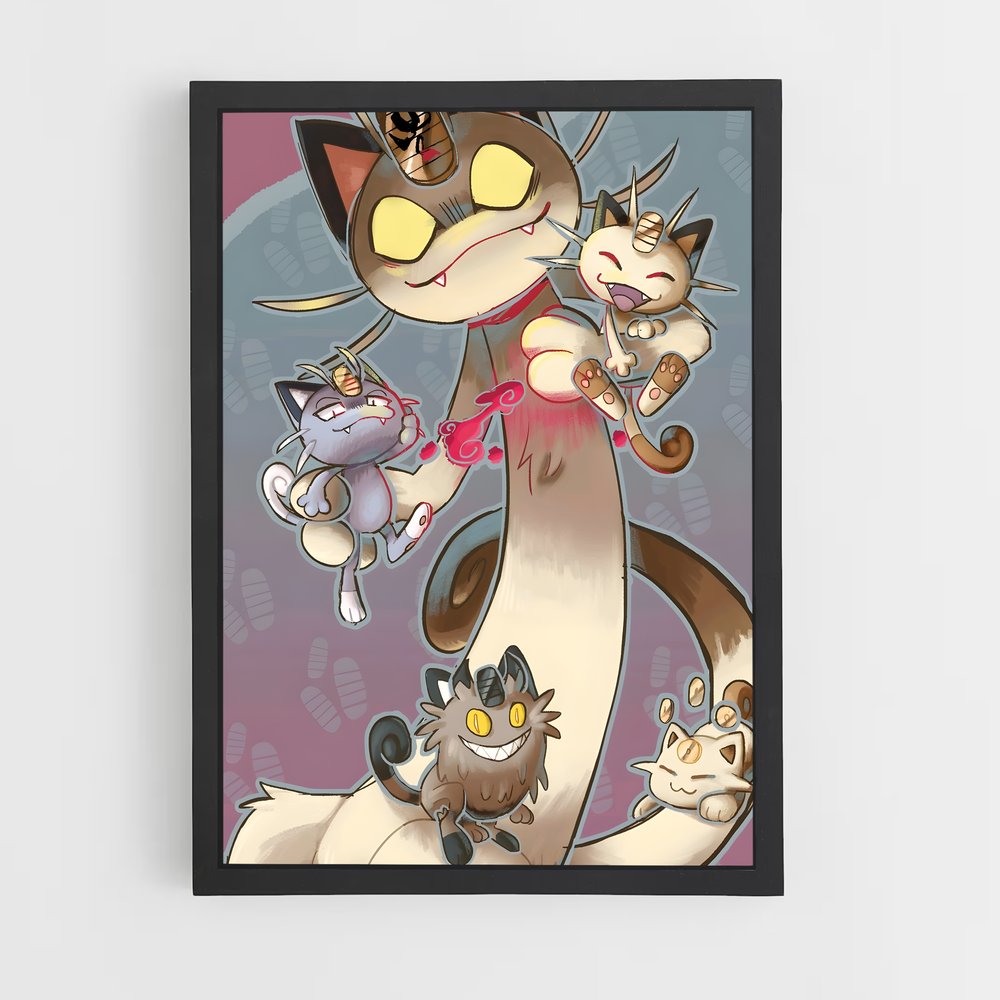 Poster Les Yeux du Chat – affiche Pokemon (vue 2)
