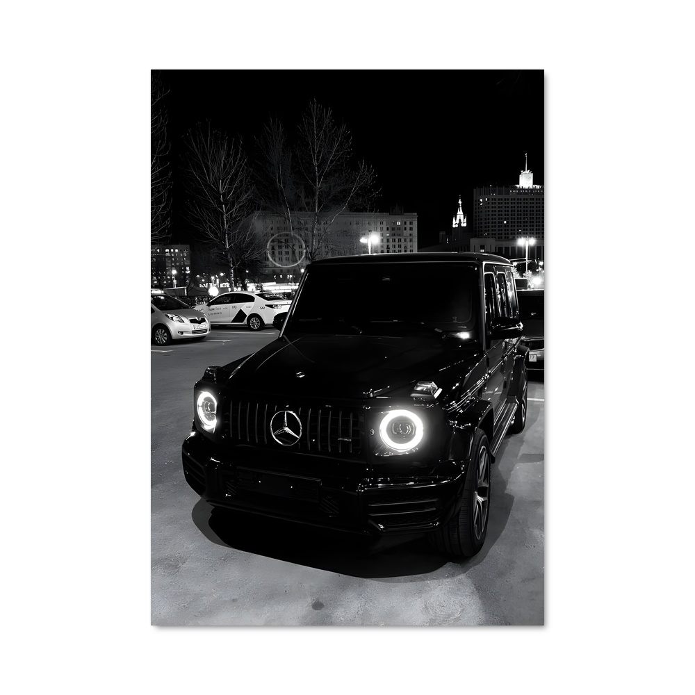 Poster SUV Noir Élégance – affiche Mercedes