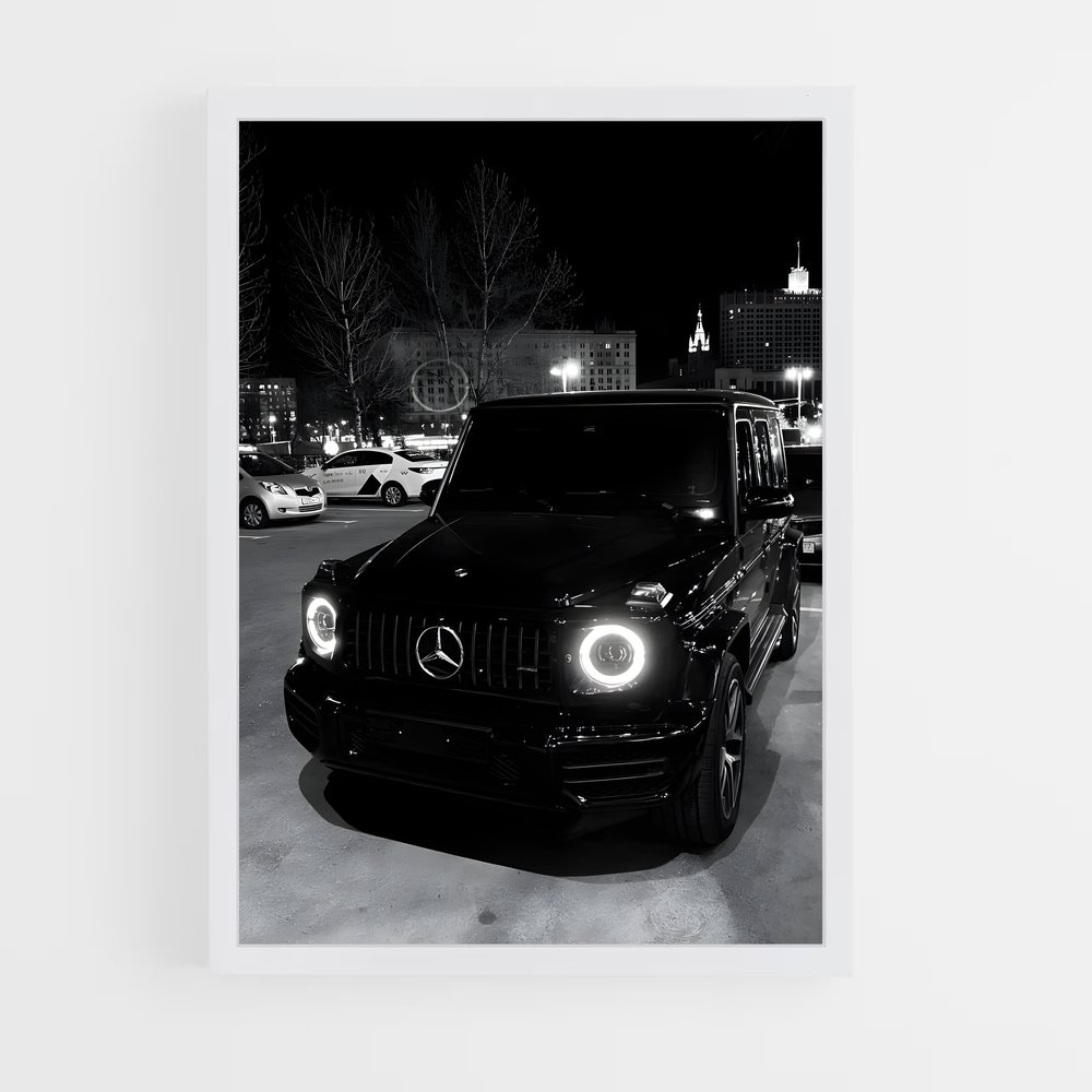 Poster SUV Noir Élégance – affiche Mercedes (vue 3)