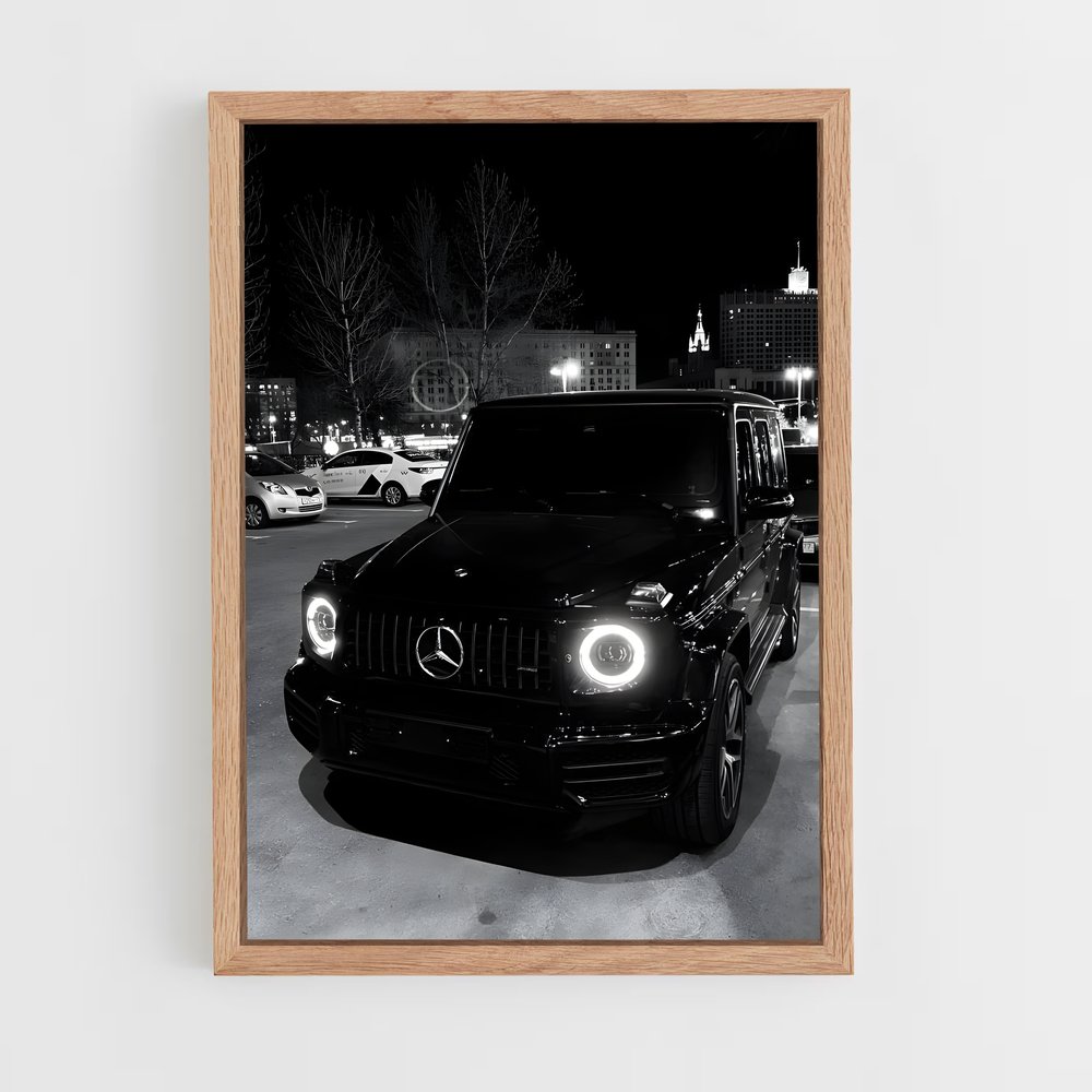 Poster SUV Noir Élégance – affiche Mercedes (vue 4)